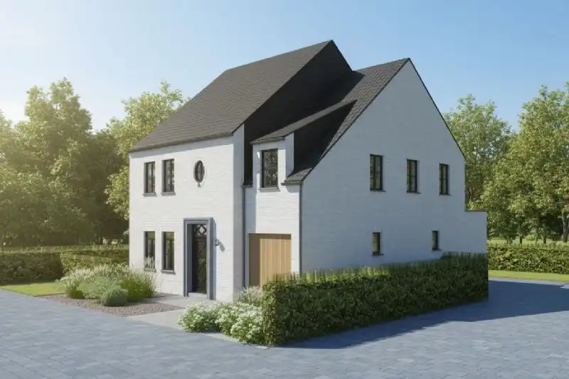 Nieuw te bouwen alleenstaande woning te Waregem. foto {{pictureIndex}}