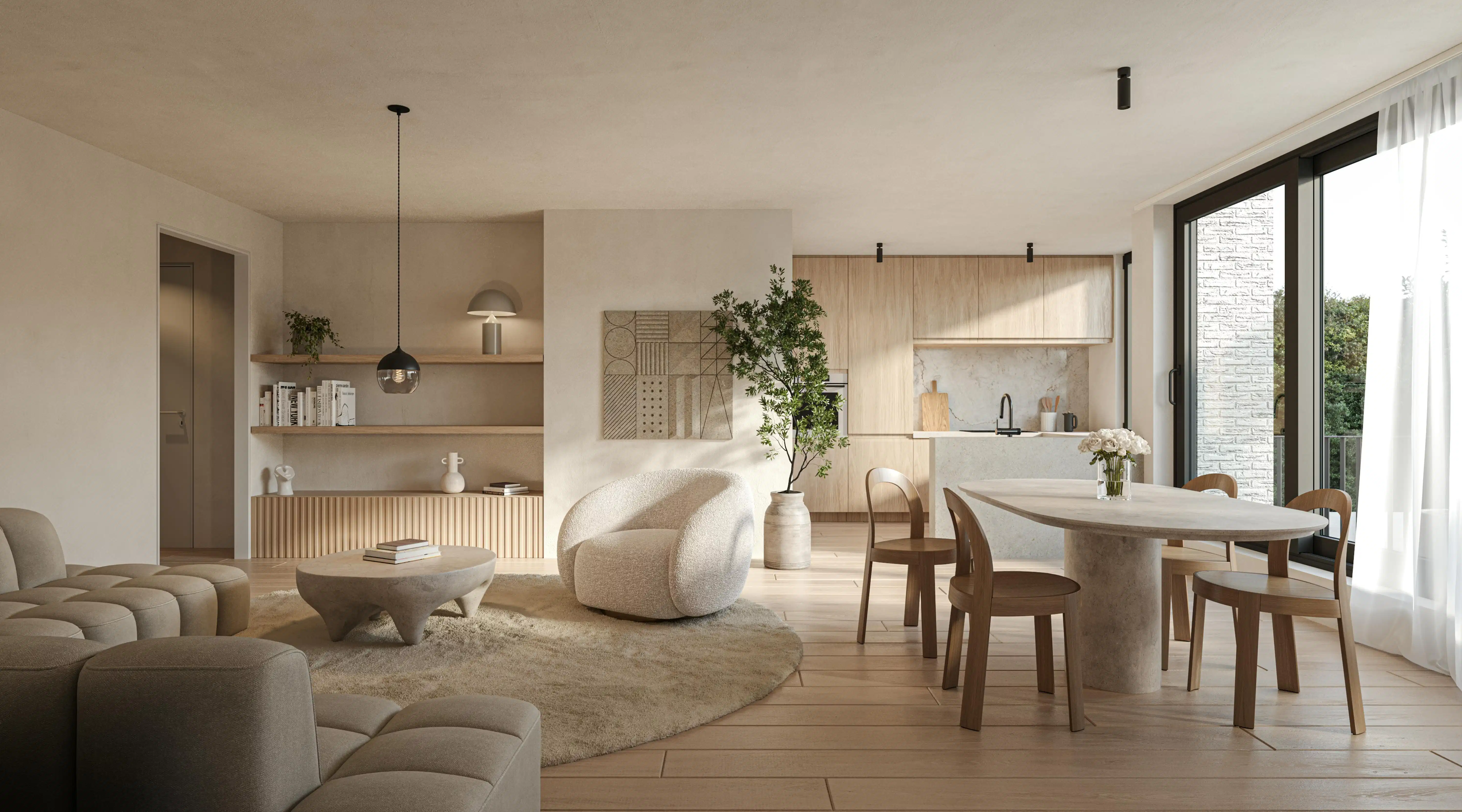 Gelijkvloers appartement in "De Roos" te Achterbroek-Kalmthout foto 8