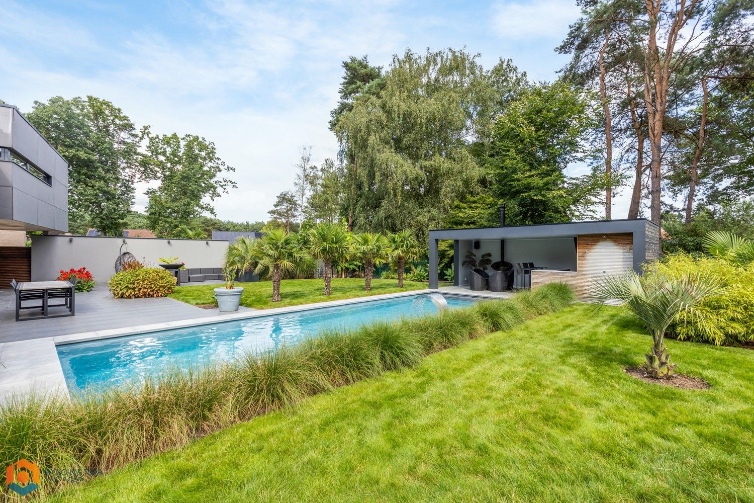 Energiezuinige villa op 1.636 m² met zwembad, lounge-ruimte en tropisch aangelegde tuin in Tremelo foto 12