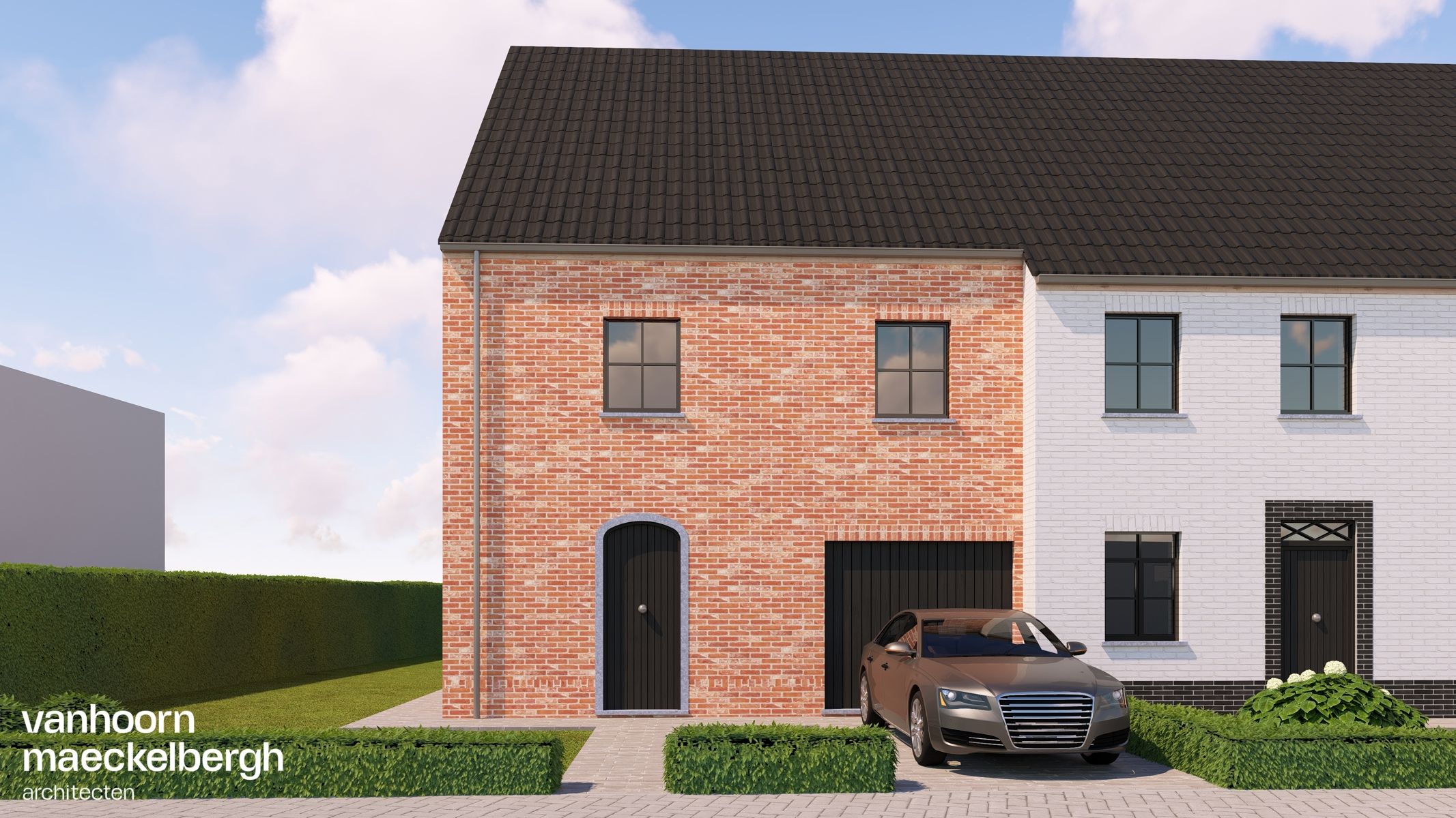 Nieuwbouw gezinswoning nabij het centrum in Gistel. foto {{pictureIndex}}