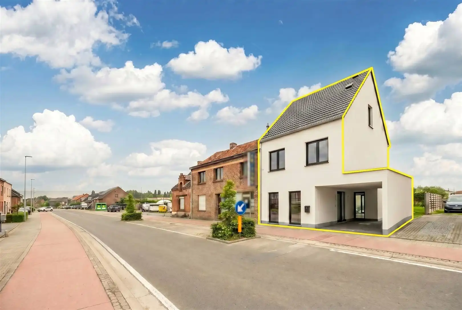 Half open bebouwing - nieuwbouw met tuin en carport.  foto {{pictureIndex}}