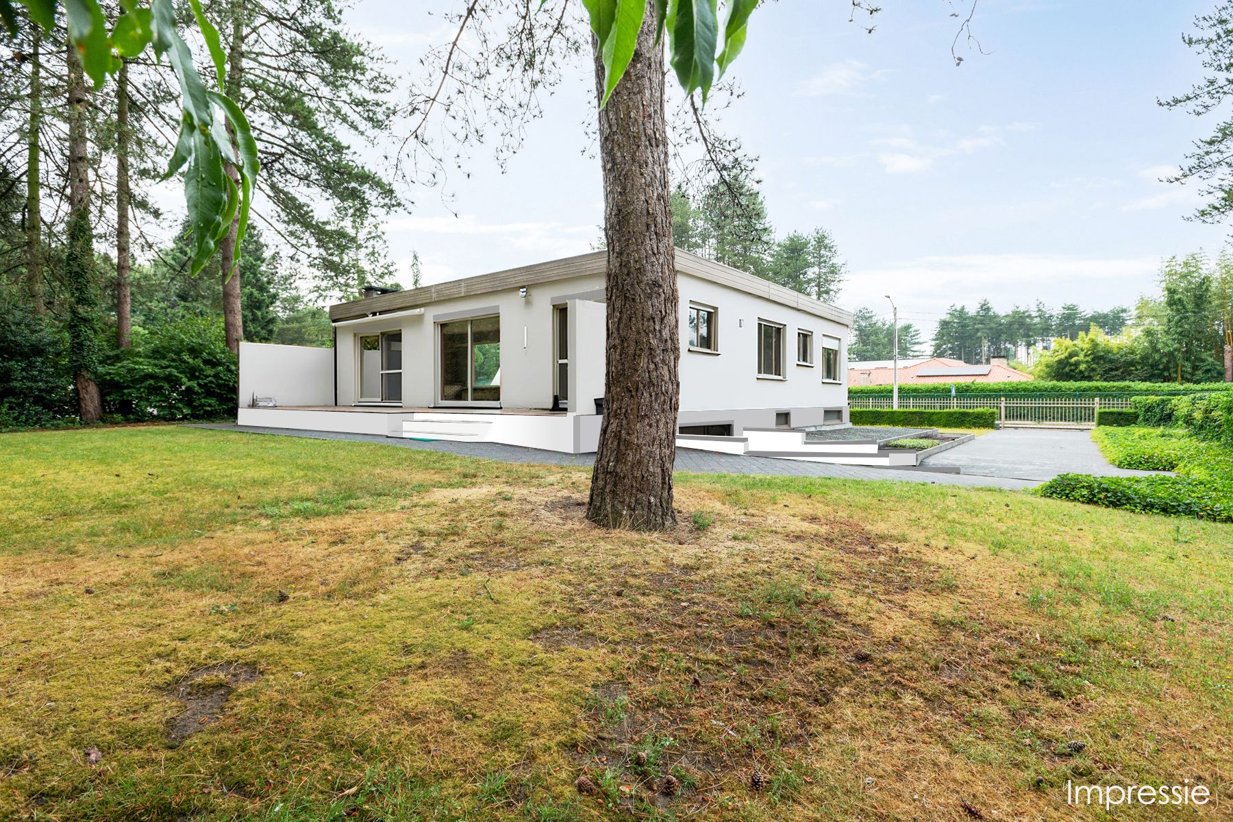 Gelijkvloerse villa met 3 slks op 2800m2 grond foto 4