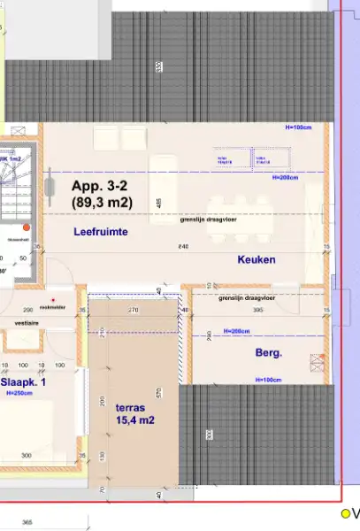Penthouse met 1 slpk en 15,40m² terras in project ROZEN foto 5