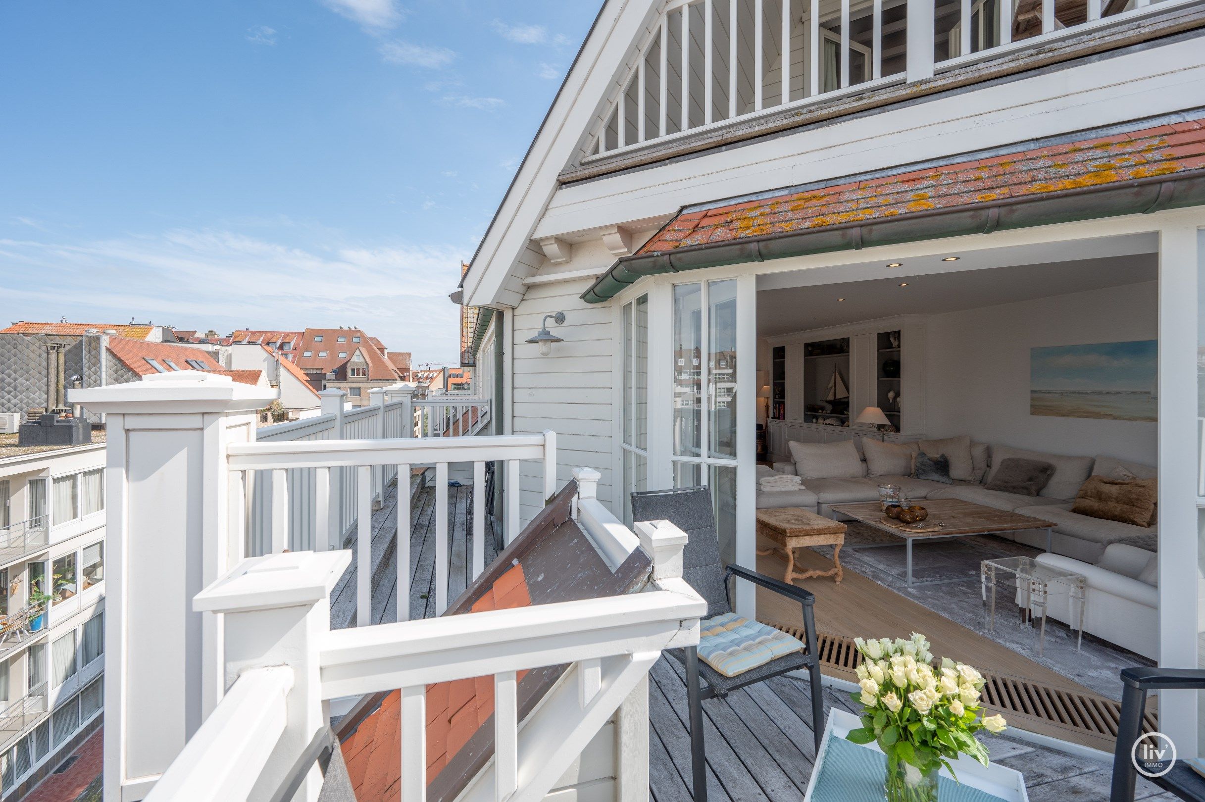 Ruim (160 m2) HOEKduplex met magnifieke open zichten op de Dumortierlaan te Knokke.  foto 21