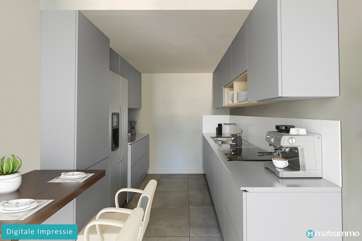 GERENOVEERD, INSTAPKLAAR GELIJKVLOERS APPARTEMENT MET 2 SLAAPKAMERS OP RUSTIGE LIGGING IN AS foto 10
