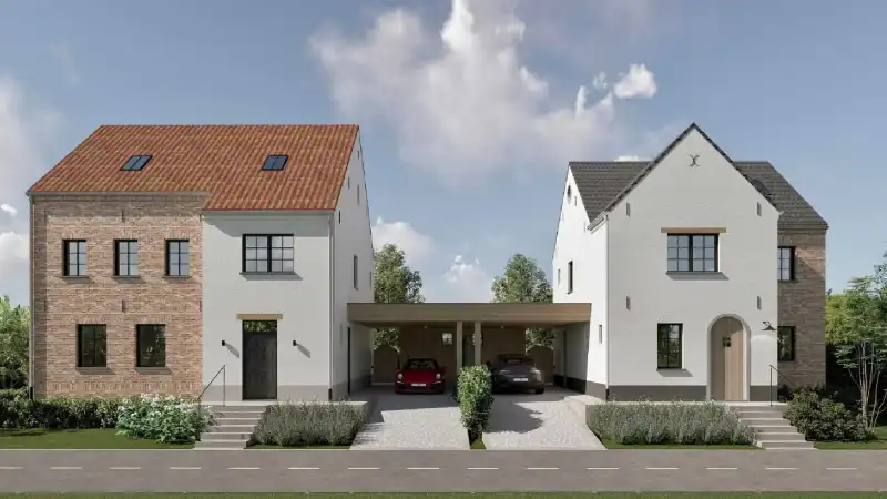 🏡 PROJECTGROND MET VERGUNNING VOOR 2 WONINGEN – HULSTE 🏡 foto {{pictureIndex}}