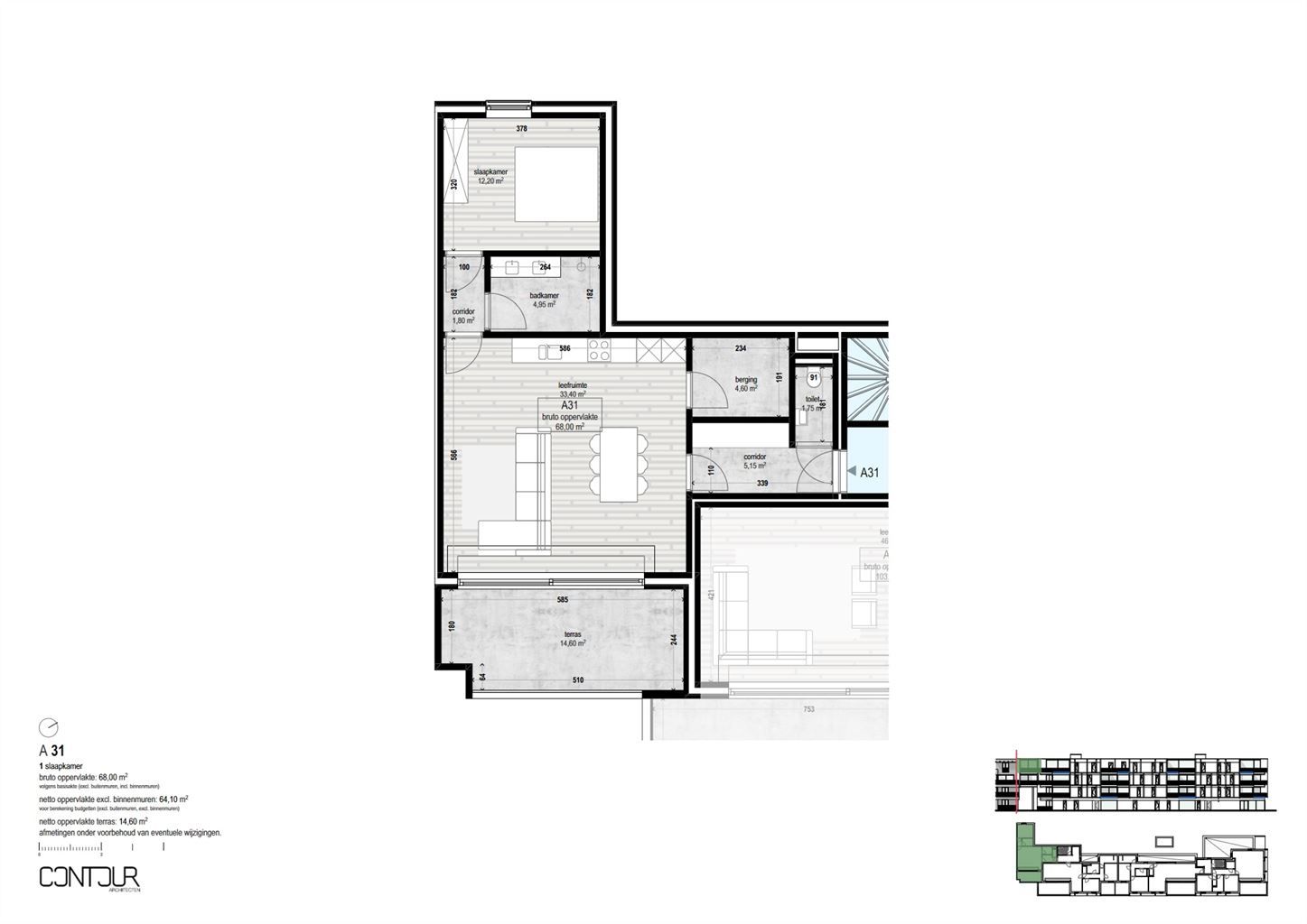 Luxe nieuwbouwappartement met 1 slaapkamer en groot terras in hartje Dilsen Residentie Keizerspoort foto 12