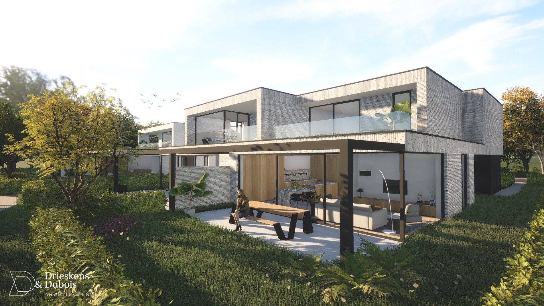 HOOGWAARDIG AFGEWERKT GELIJKVLOERS APPARTEMENT VAN 124 M² MET 2 SLAAPKAMERS, RUIM TERRAS EN CARPORT TE CENTRUM TUILT foto {{pictureIndex}}