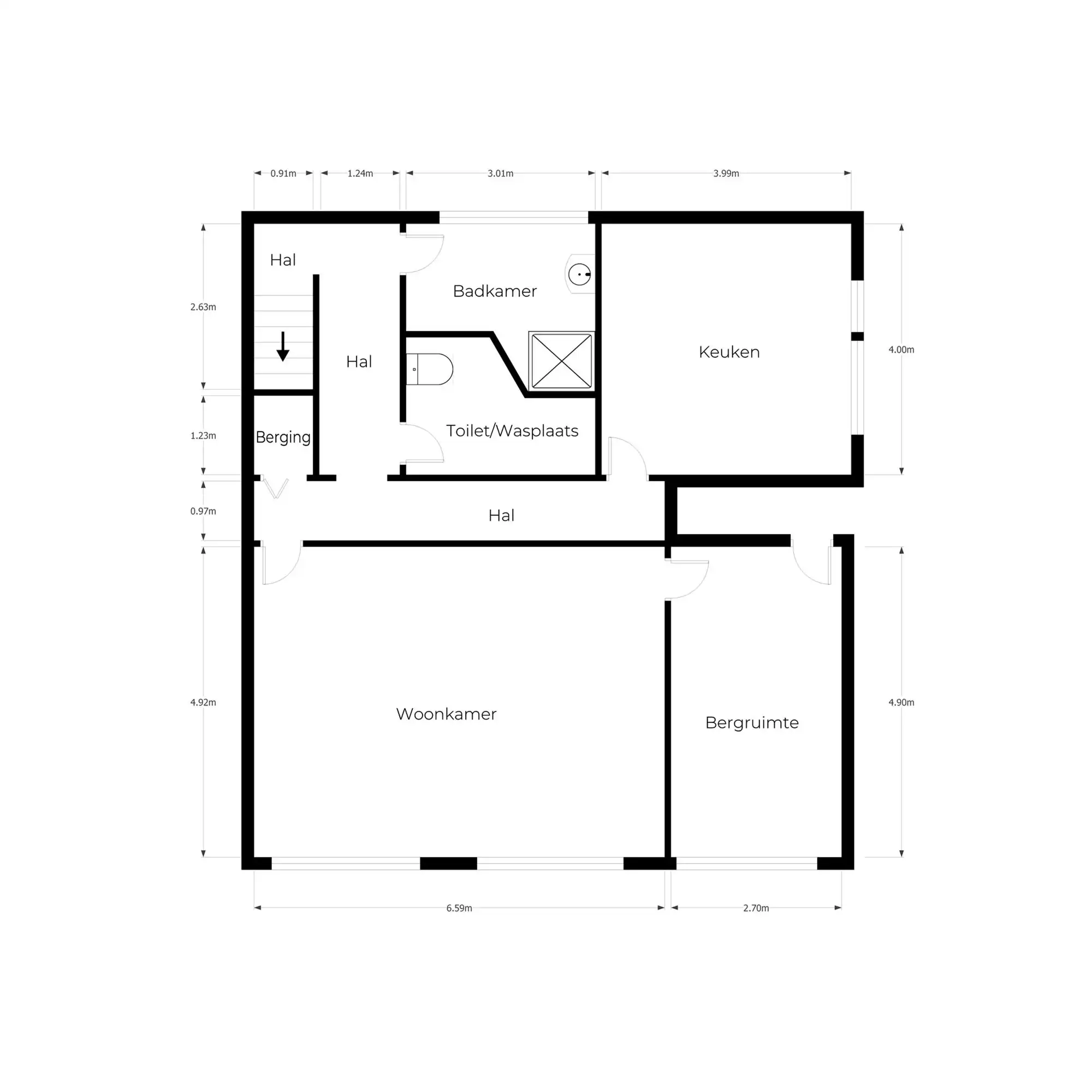 HANDELSHUIS MET RUIM HANDELSPAND EN 2 WOONENTITEITEN OP PERCEEL VAN 9A68CA TE KOERSEL foto 52
