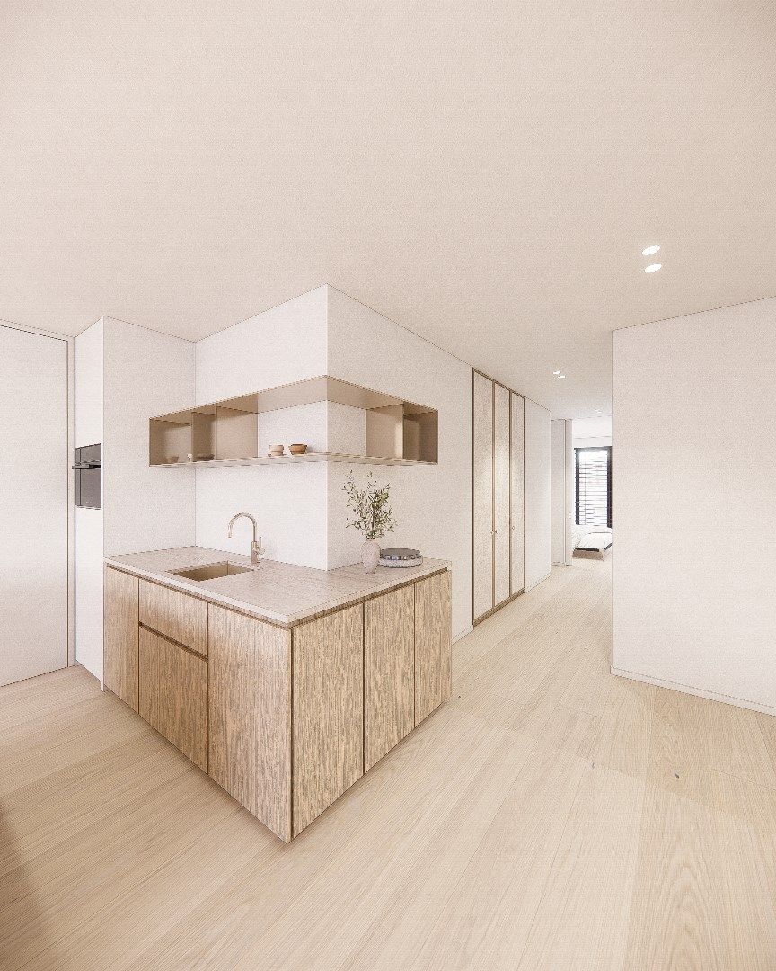 Nieuw appartement gelegen aan de zuidkant van het vernieuwde Burg. Fr. Desmidtplein. Gevelbreedte van ca. 8 meter. foto 10