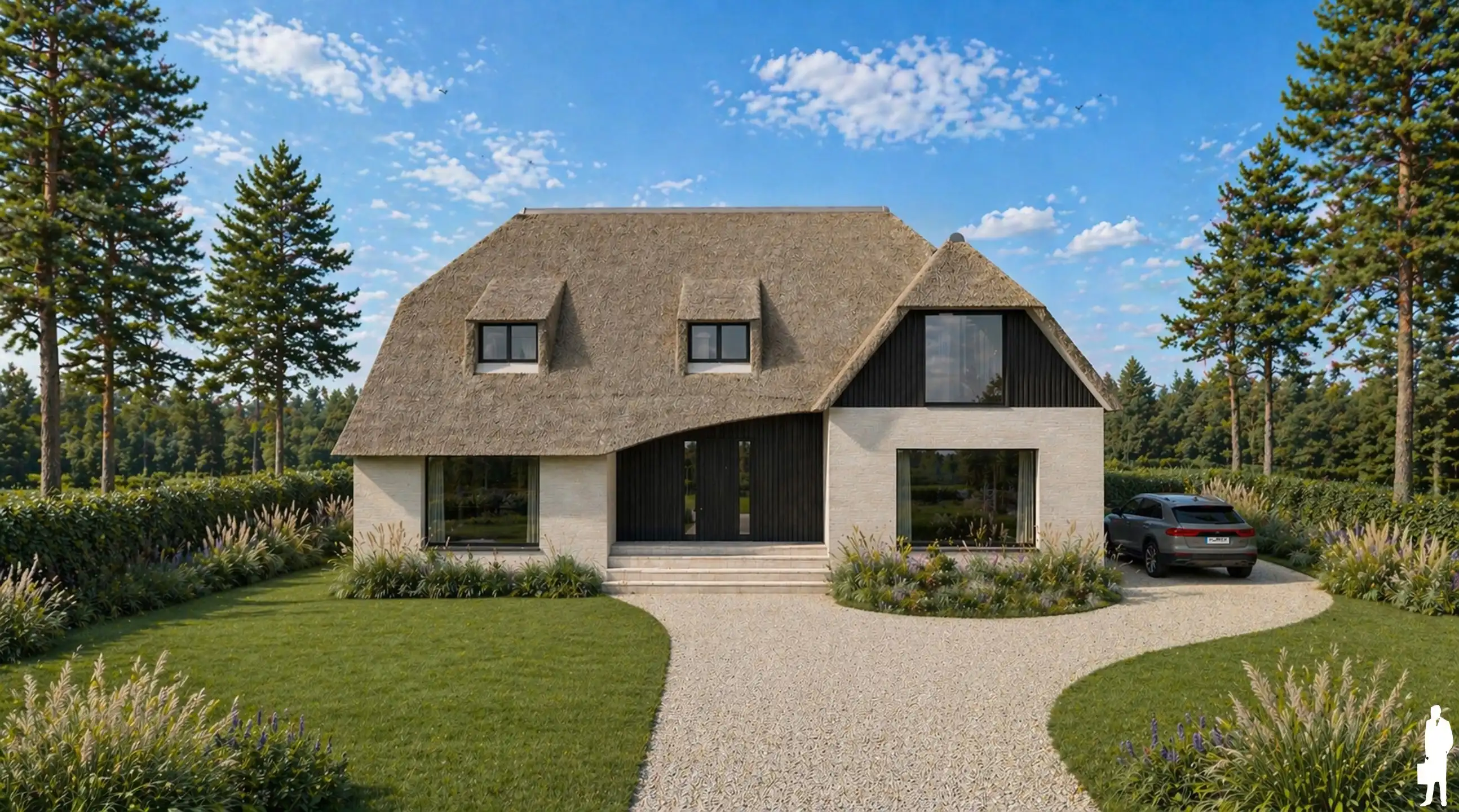Exclusieve rietgedekte villa op een perceel van ca. 2.222 m² foto 2