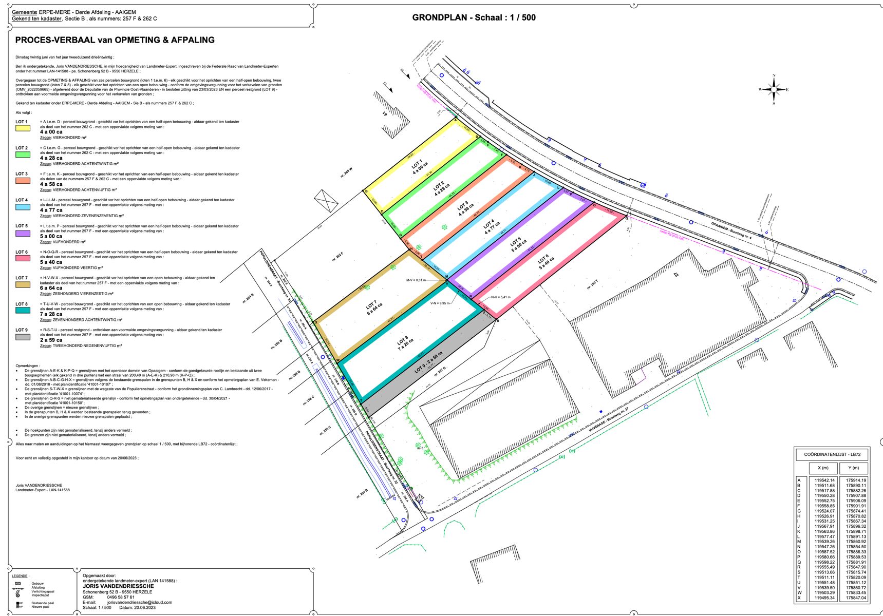 Bouwgronden voor HOB/OB met Z-gerichte terras/tuin (Aaigem)  foto 2