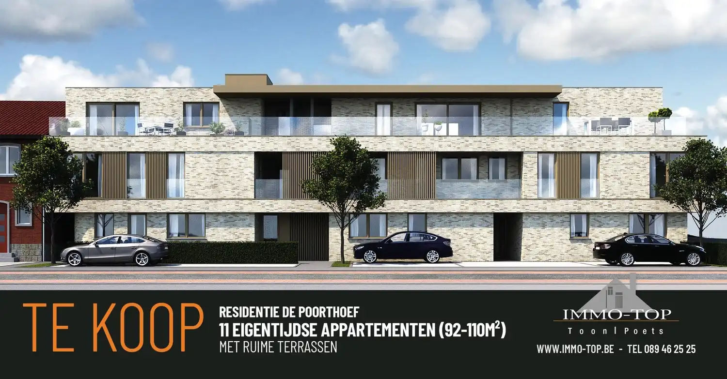 REEDS 45% VERKOCHT ! HEUSDEN RESIDENTIE DE POORTHOEF (TOPLOCATIE op slechts 100m van kerkplein): 11 moderne appartementen (92-110m²) foto 3