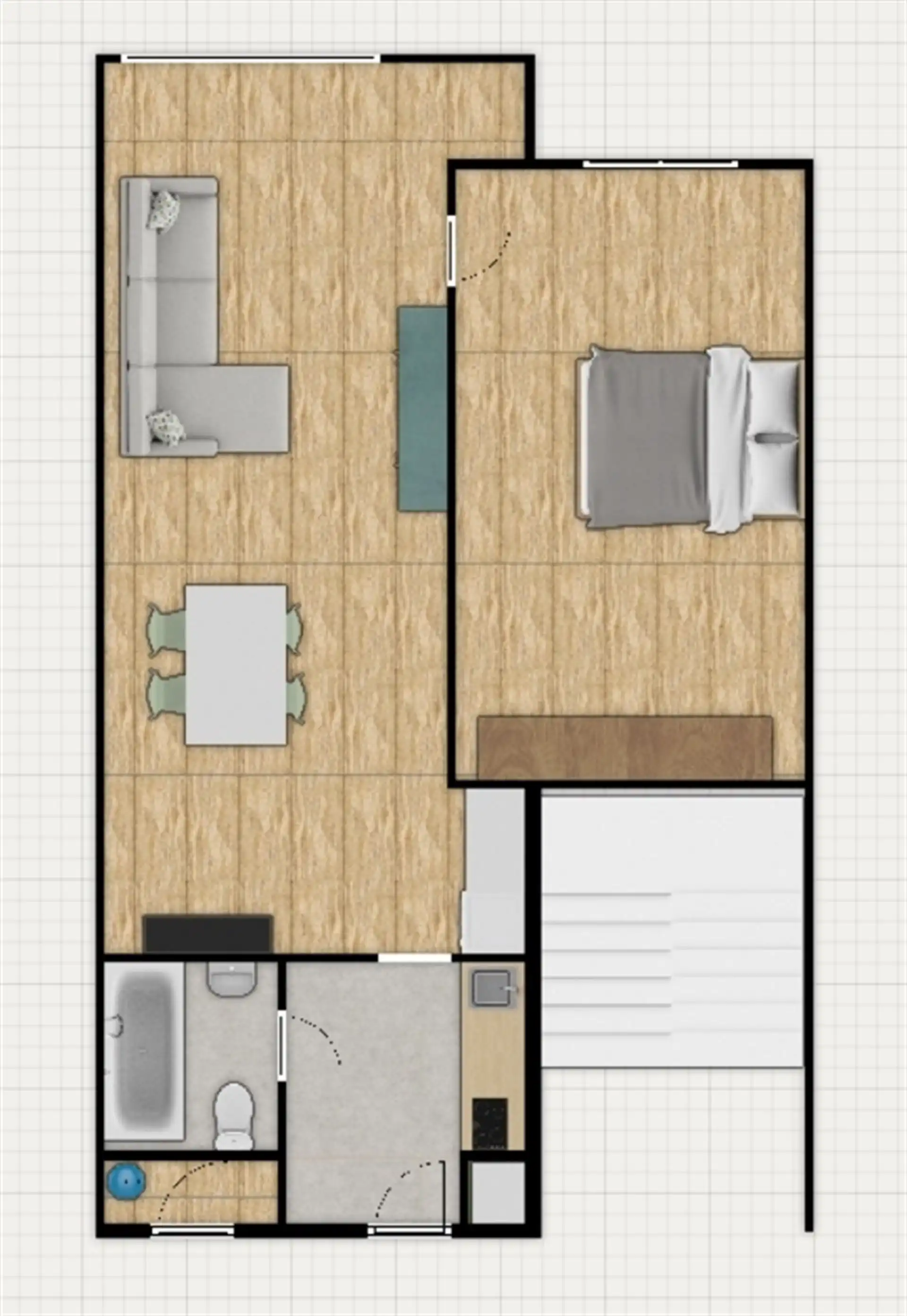 1-slaapkamerappartement met zicht op de Kruidtuin in Mechelen foto 14