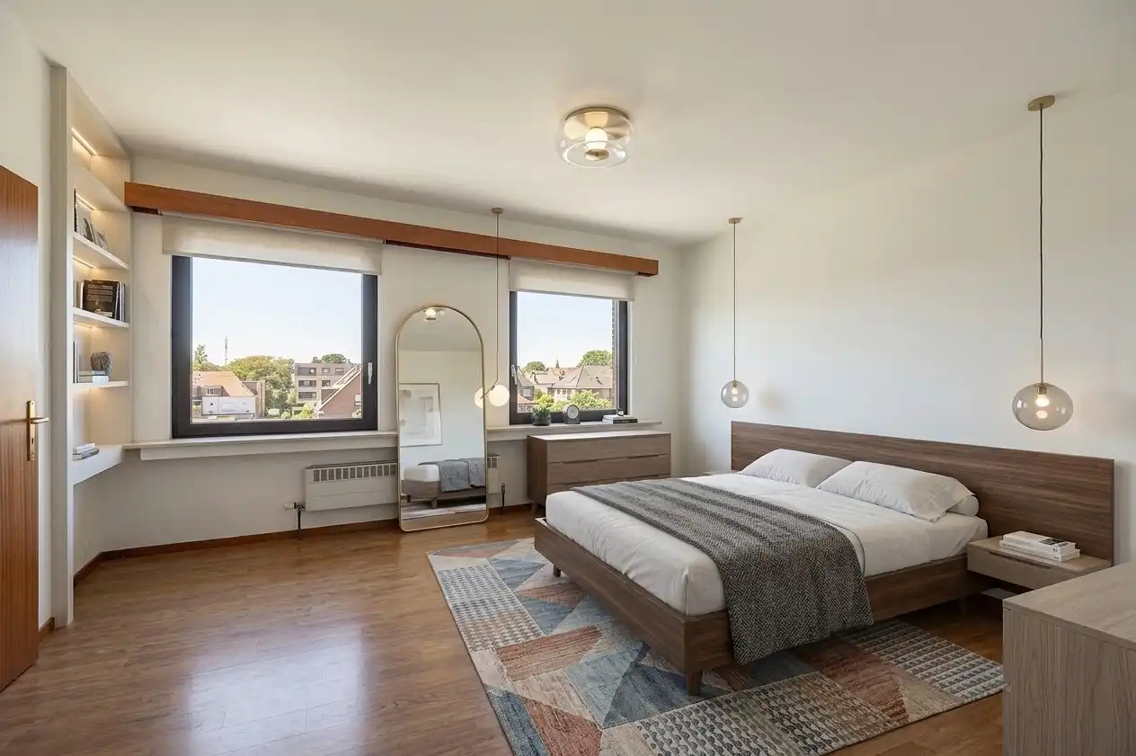 Ruim en lichtrijk appartement met 3 slaapkamers, privé garage en fietsenberging in Brasschaat - recent gerenoveerd met alle comfort. foto 10