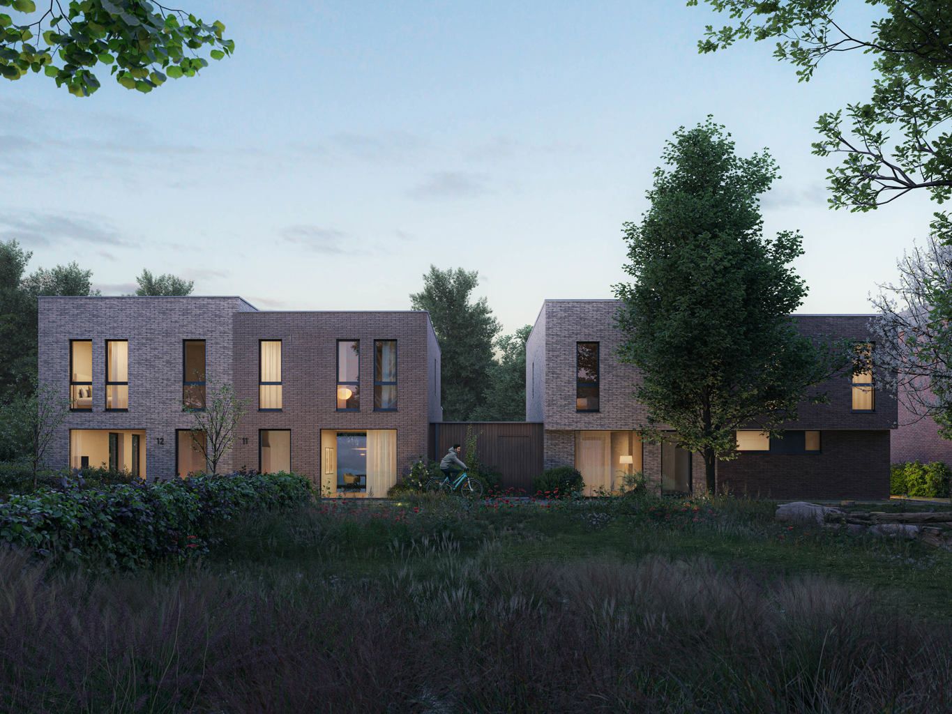 Woonerf met 12 doorzonwoningen en een centrale binnentuin foto 4