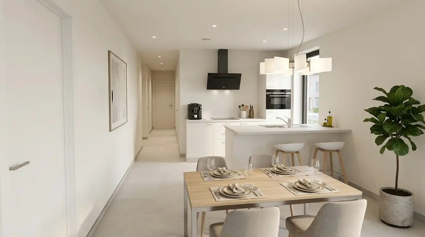 Modern nieuwbouwappartement met 2 slaapkamers en ruim terras in centrum Lubbeek foto 3