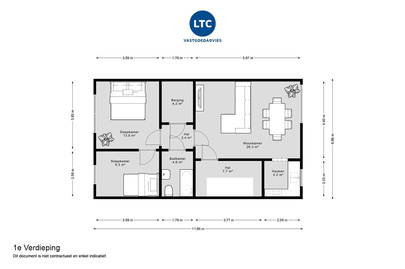 Opbrengsteigendom bestaande uit drie appartementen. foto 24