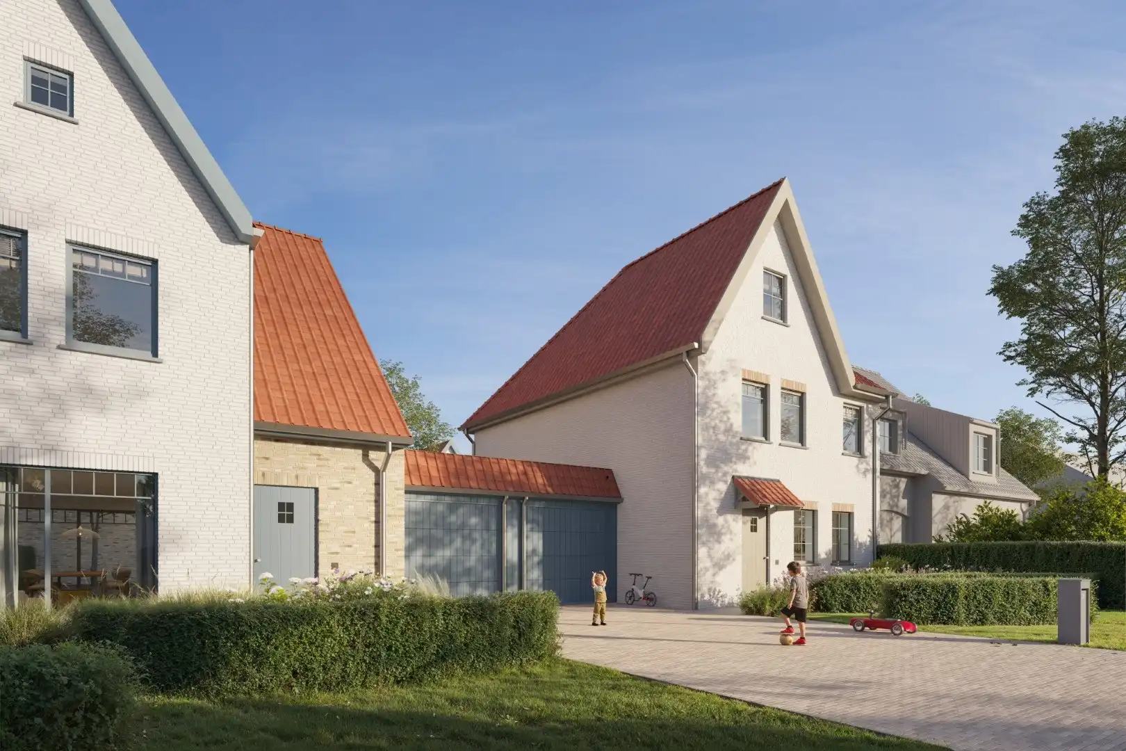 Gesloten bebouwing met 4 slpk en ZW-tuin foto {{pictureIndex}}