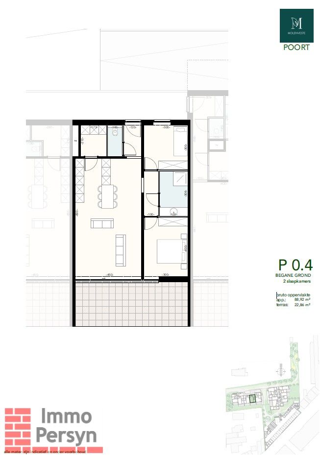 Gelijkvloers nieuwbouwappartement met 2 slaapkamers met terras en tuintje foto 20