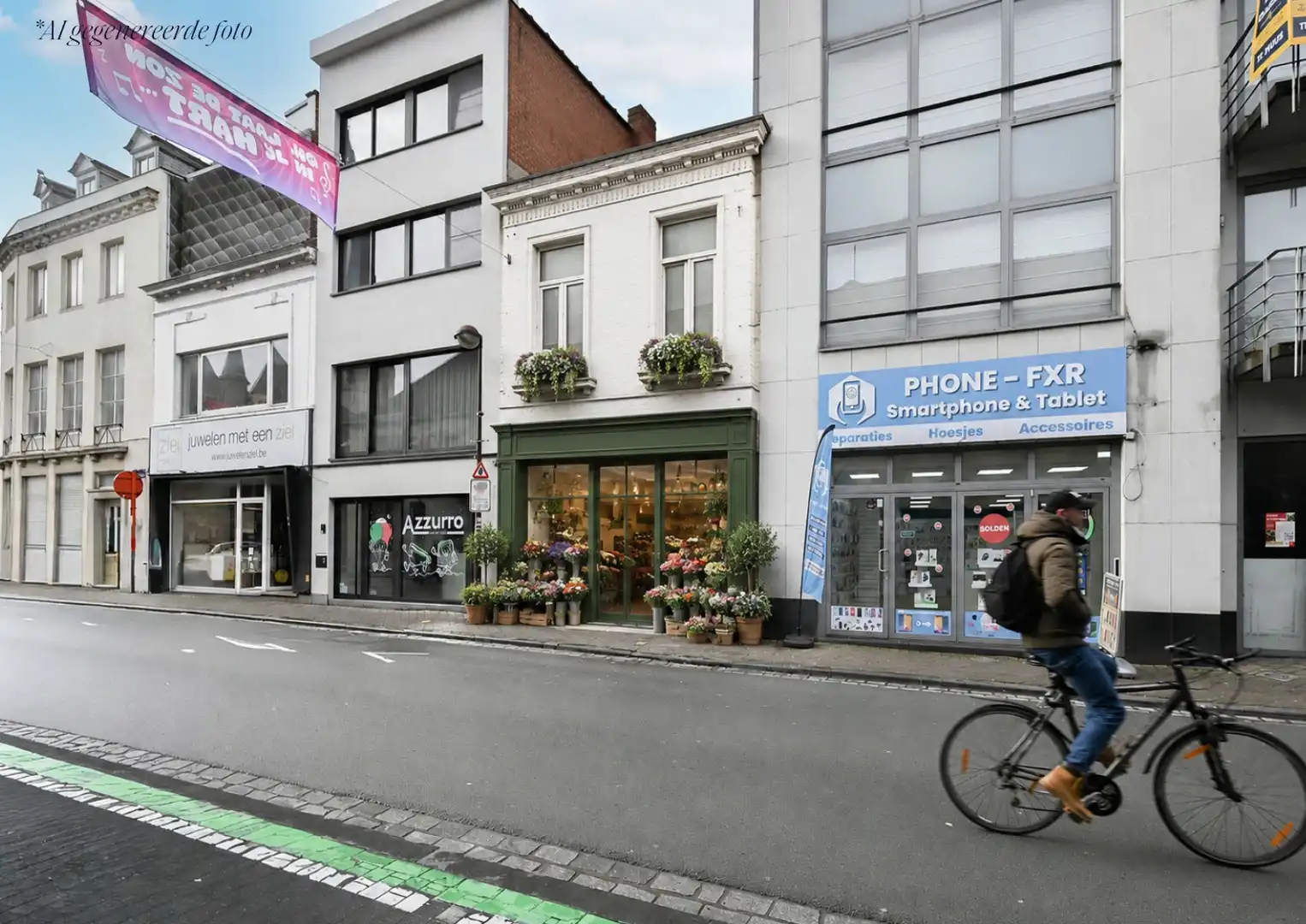 Te renoveren karaktervol handelspand in centrum Waregem foto 2