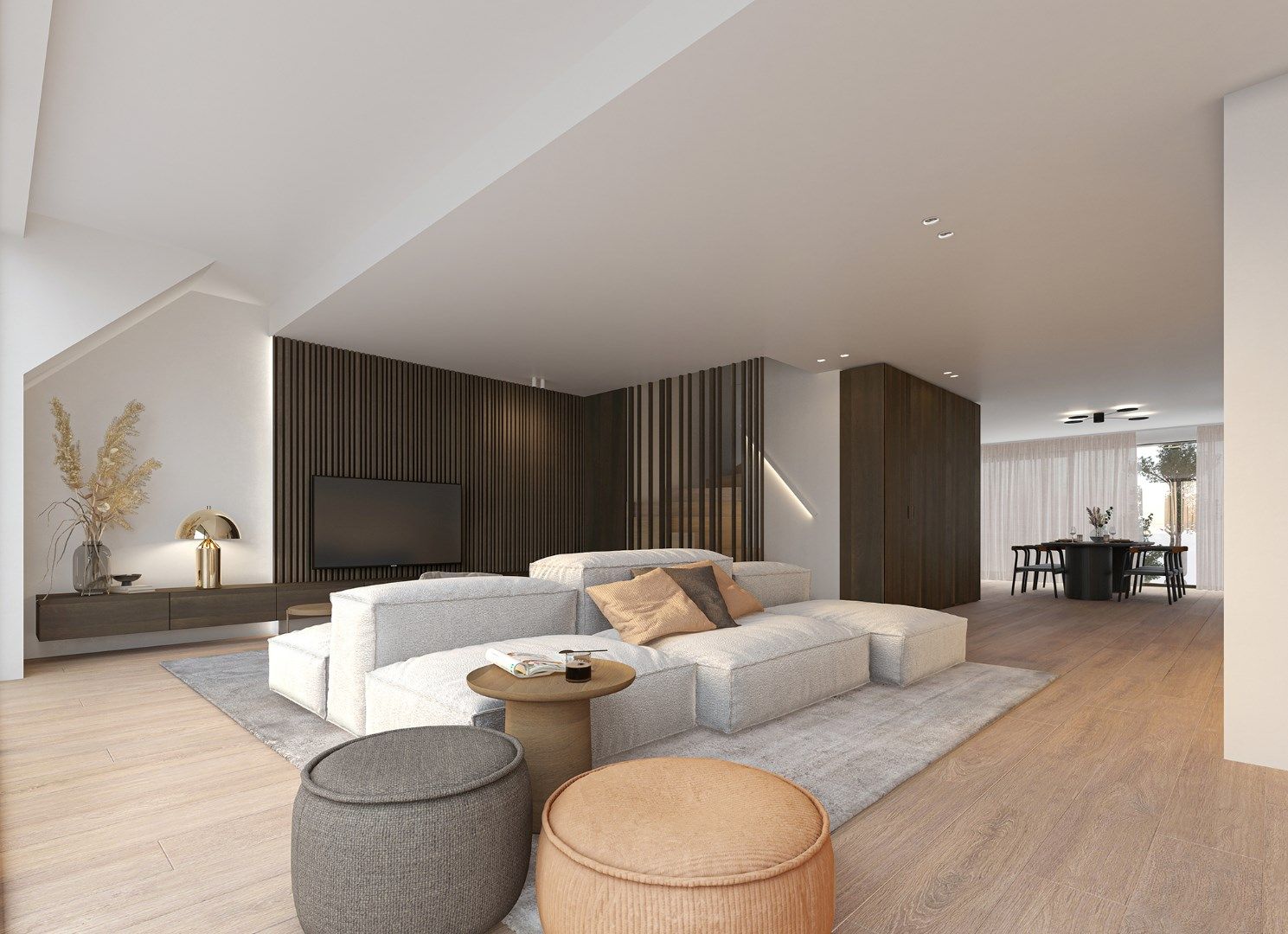 Nieuw duplex dakappartement met open zicht op het vernieuwde Burg. Fr. Desmidtplein.  foto {{pictureIndex}}