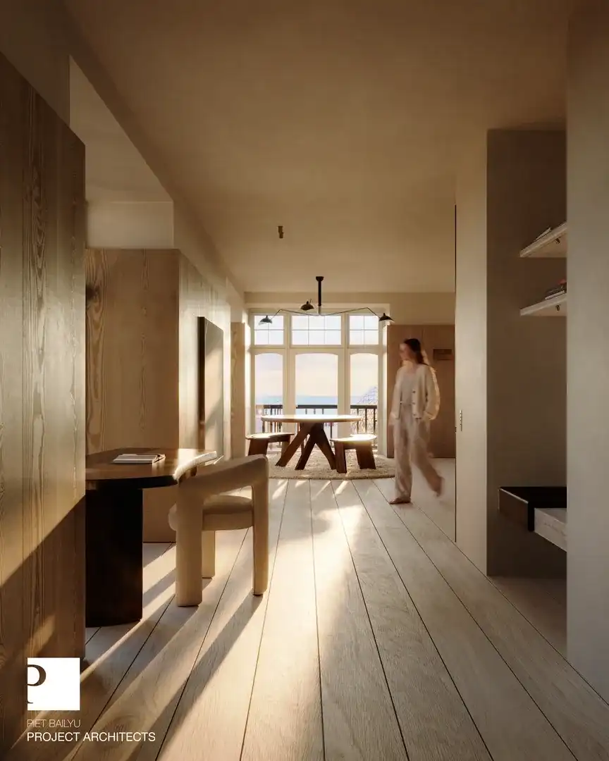 Hoekappartement met zonnige terrassen en zicht op het Albertplein én de zee foto 3