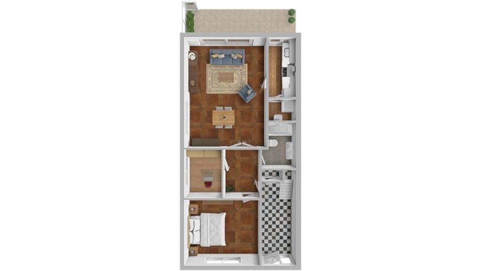 Gelijkvloers appartement met terras en garagebox! foto 20