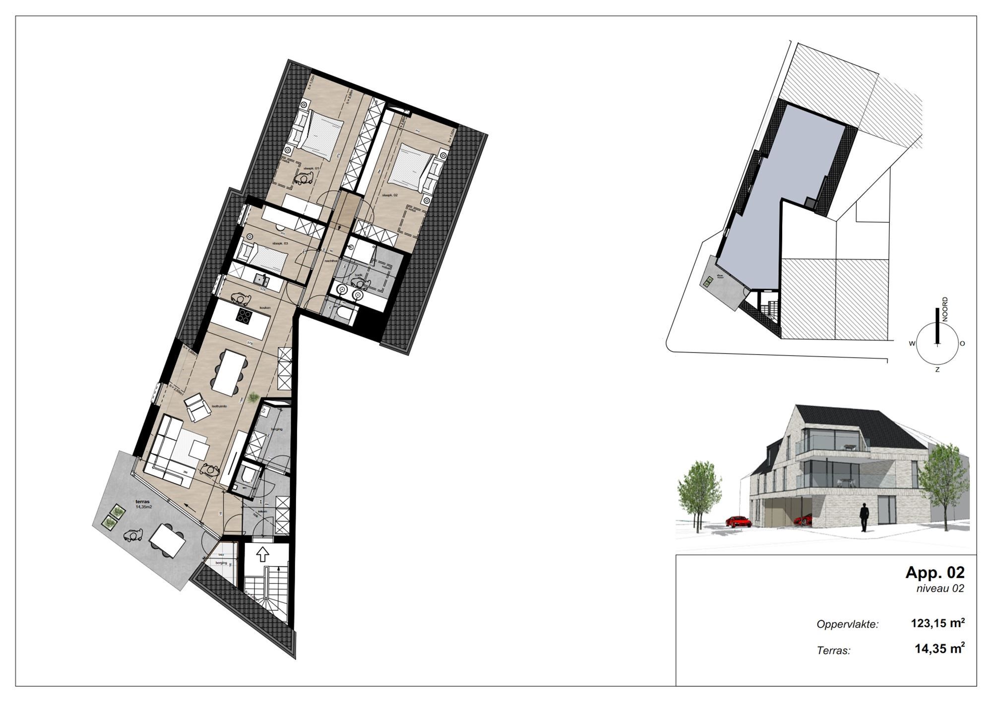 KNAP NIEUWBOUWAPPARTEMENT MET 3 SLKS IN HET CENTRUM VAN BORGLOON (MOGELIJKHEID AANKOOP 6% BTW) foto 6