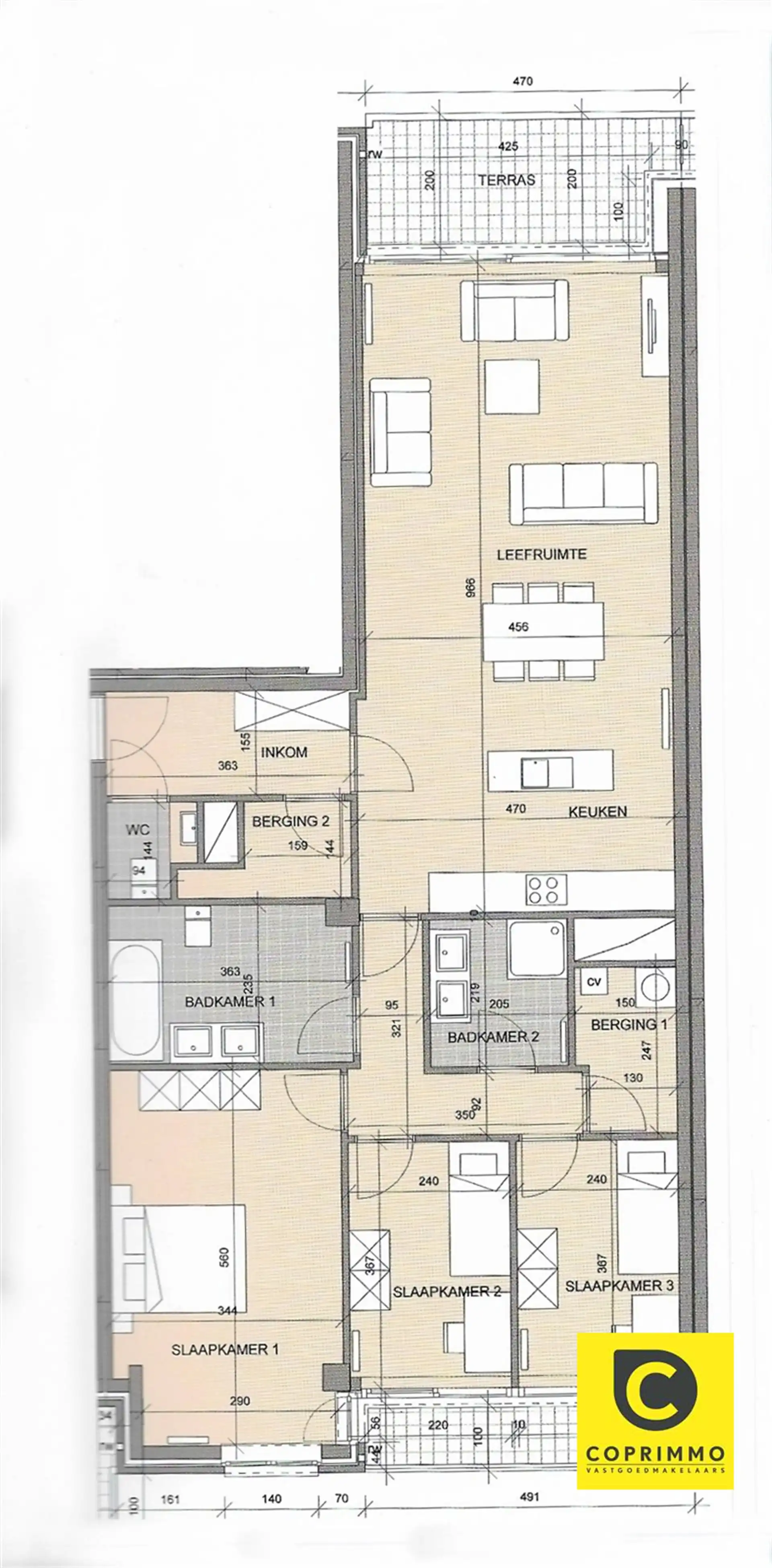 Recent appartement met 3 slpk foto 14