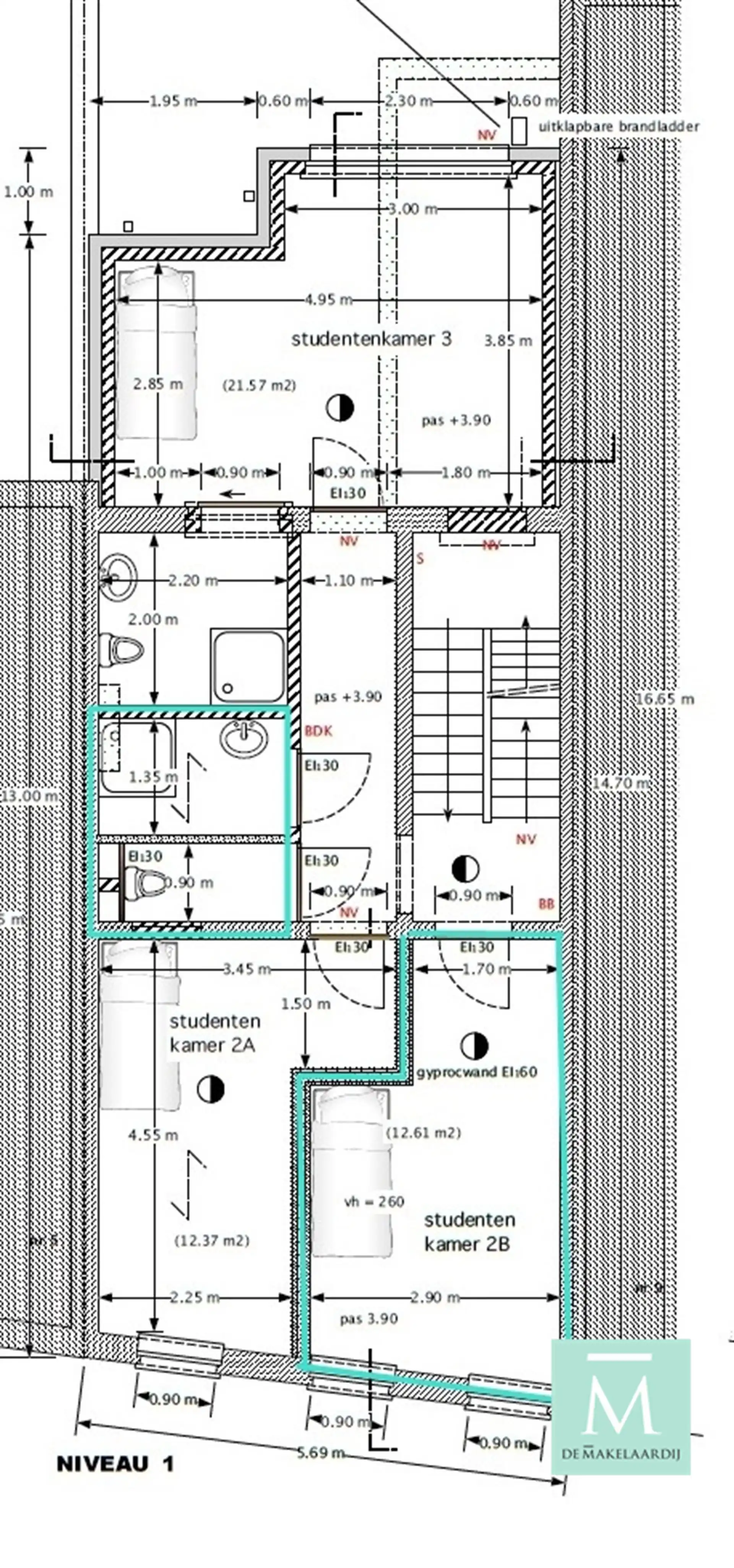 STUDENTS ONLY! Gemeubelde studentenkamer in hartje Mechelen - EERSTE BEWONING NA RENOVATIE  foto 4