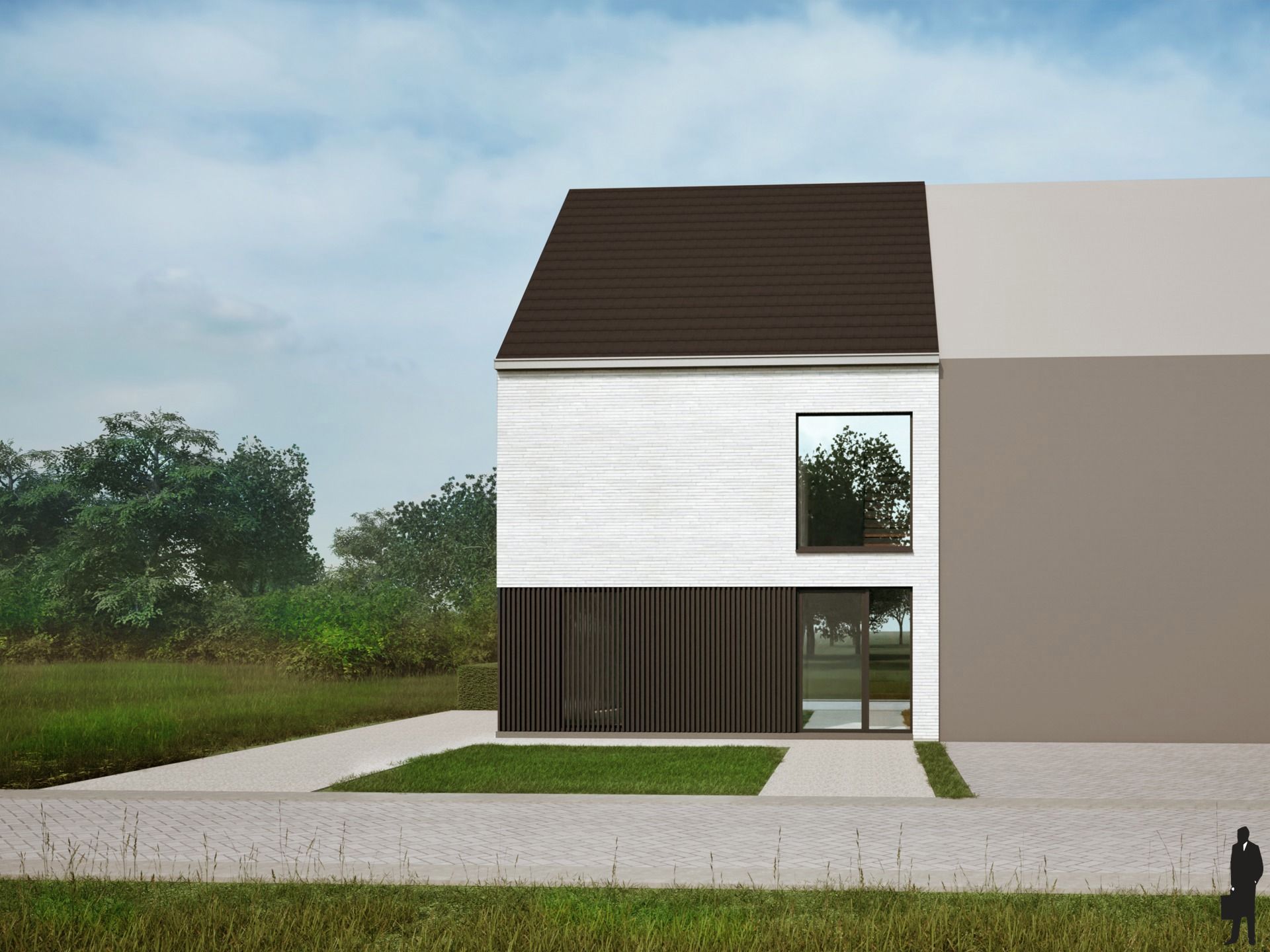 Ruime nieuwbouwwoning (casco) te koop op een top ligging in het centrum van Kessel. foto 2