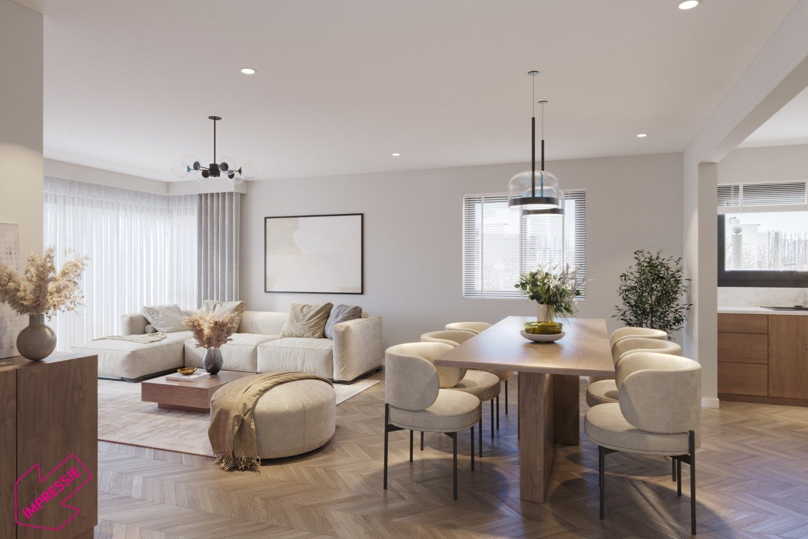 Hoekappartement met drie slaapkamers foto {{pictureIndex}}