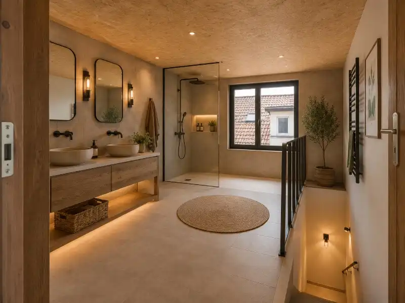 Centraal gelegen  te moderniseren huisje met 2 slaapkamers , overdekt terrasje en klein ateliertje. Via A. I. hebben we alvast wat verbouwings/inrichtings- ideetjes laten maken om te tonen wat mogelijk is... foto 12