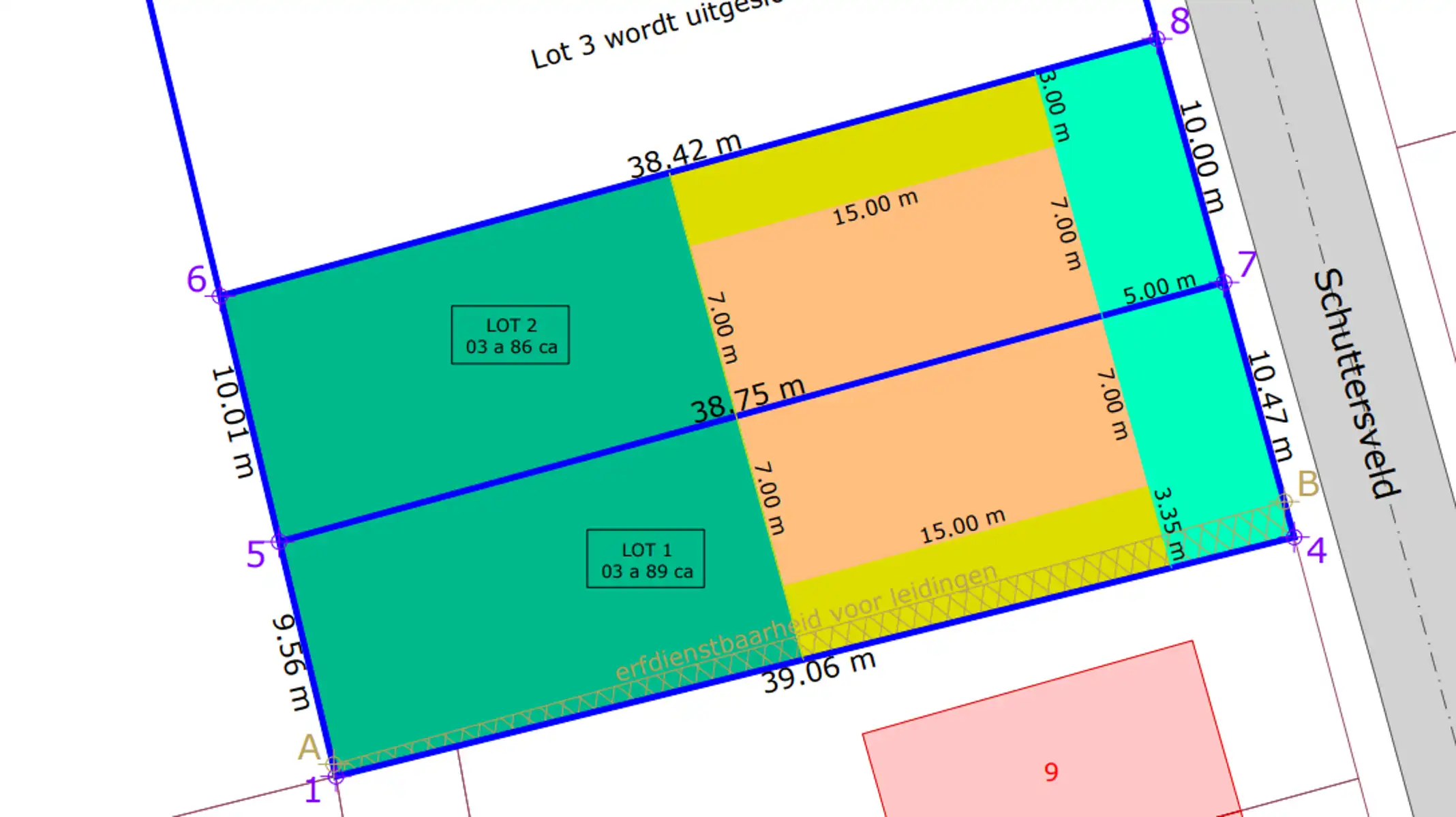 TE KOOP - bouwgrond van 3a86ca voor een halfopen bebouwing foto {{pictureIndex}}