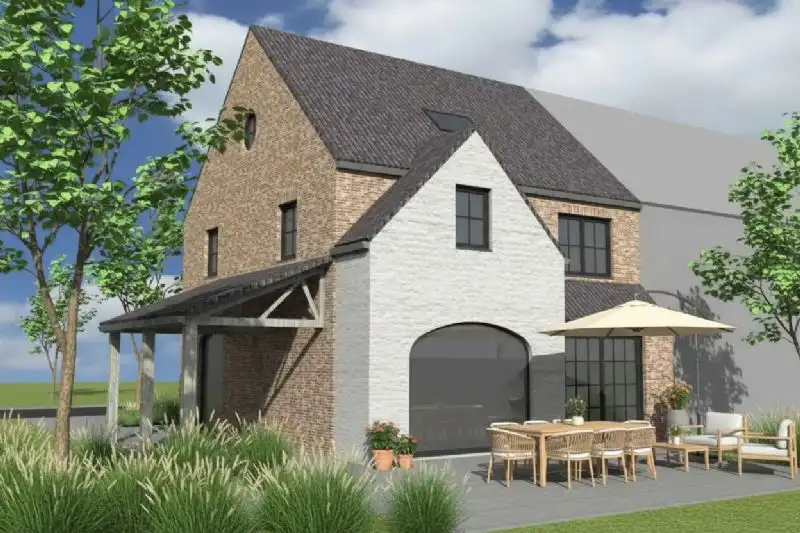 Nieuw te bouwen halfopen woning te Wevelgem. foto 2