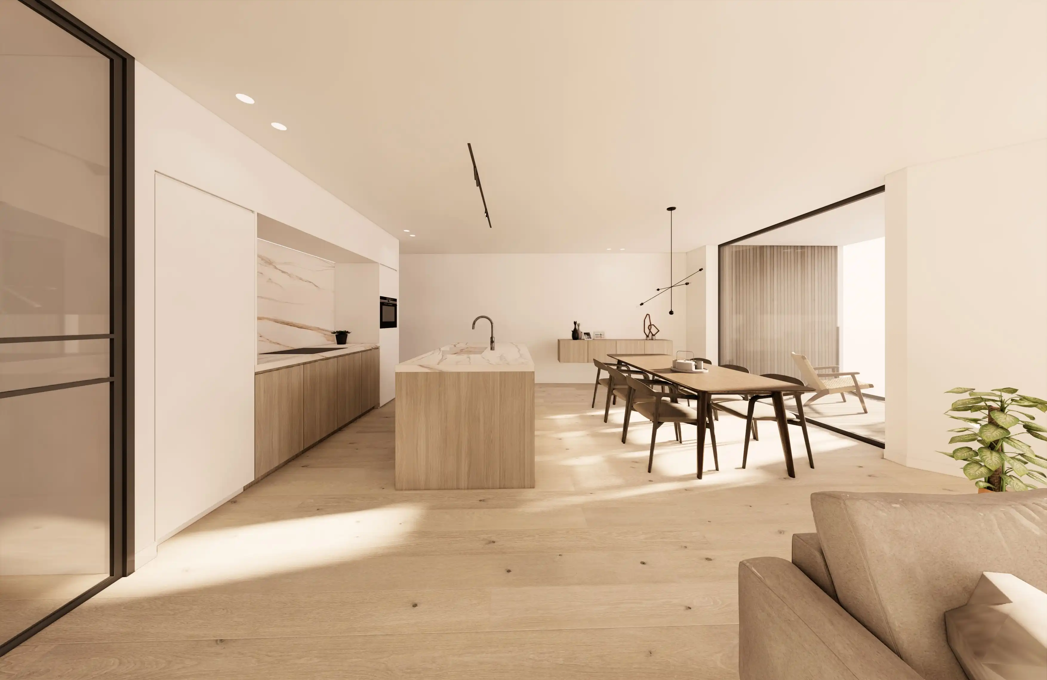 RUIM INSTAPKLAAR APPARTEMENT MET 3 SLAAPKAMERS EN TERRASSEN NABIJ ZEE! foto 4