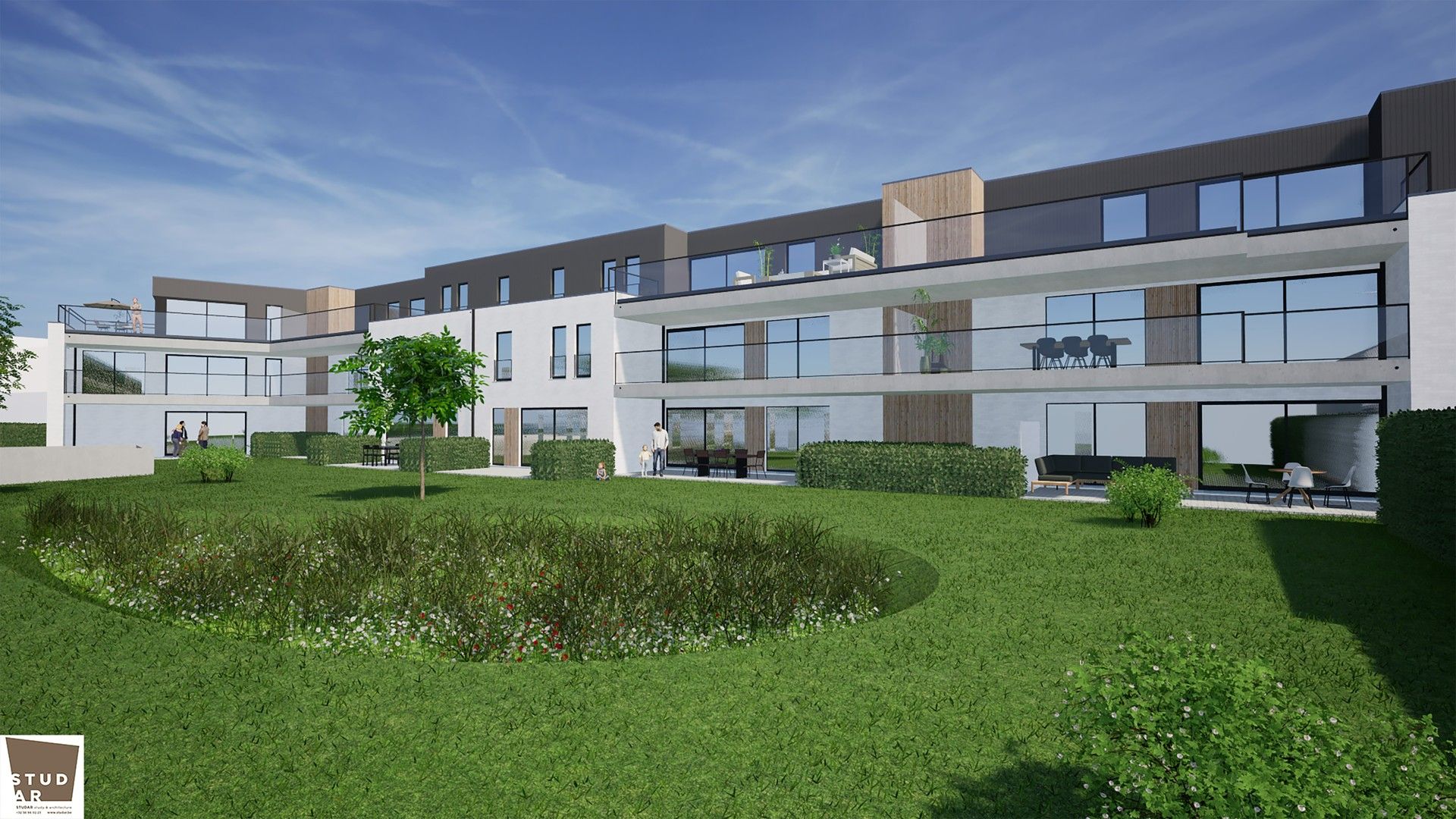 NIEUWBOUW PROJECT / NOG 7 APPARTEMENTEN / GARAGES / STAANPLAATSEN / GROENZONE foto 3