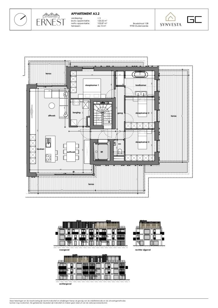 Ruime penthouse met 3-slaapkamers in nieuwbouwproject Ernest foto 3