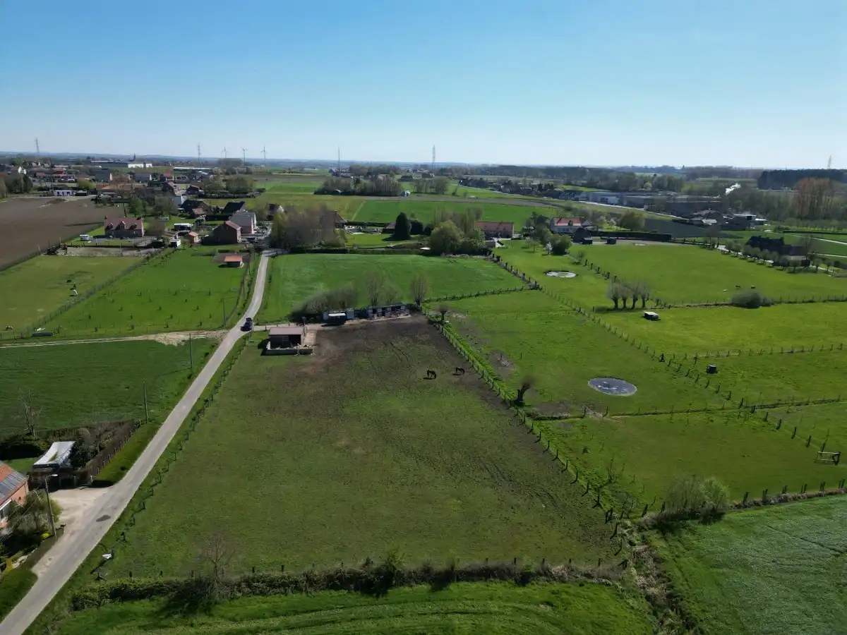 Zonnebeke - Uitgestrekt weiland met vergunde stal en praktische toegang foto 6