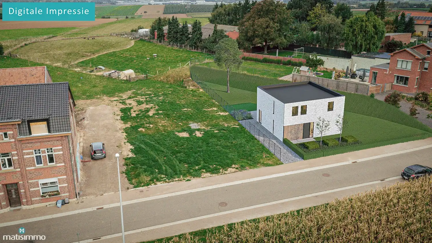 RUSTIG GELEGEN BOUWGROND VOOR OPEN BEBOUWING TE MILLEN foto {{pictureIndex}}