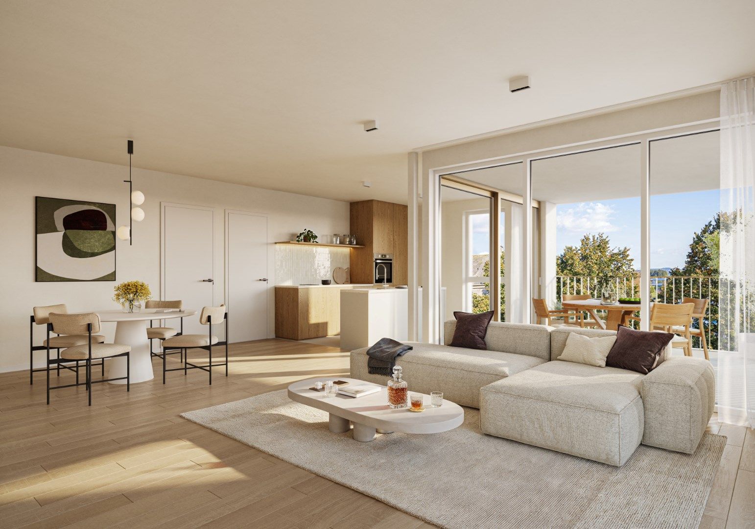 Ruim nieuwbouwappartement met terras en 3 slaapkamers in Project De KLoostertuin te Avelgem. foto 6
