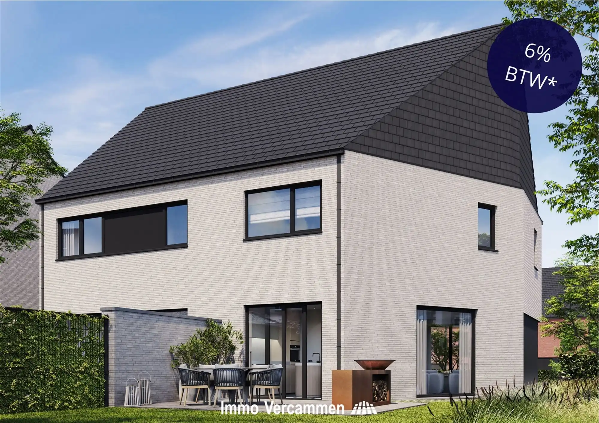 Kwalitatief afgewerkte, halfopen bebouwing te Putte foto {{pictureIndex}}