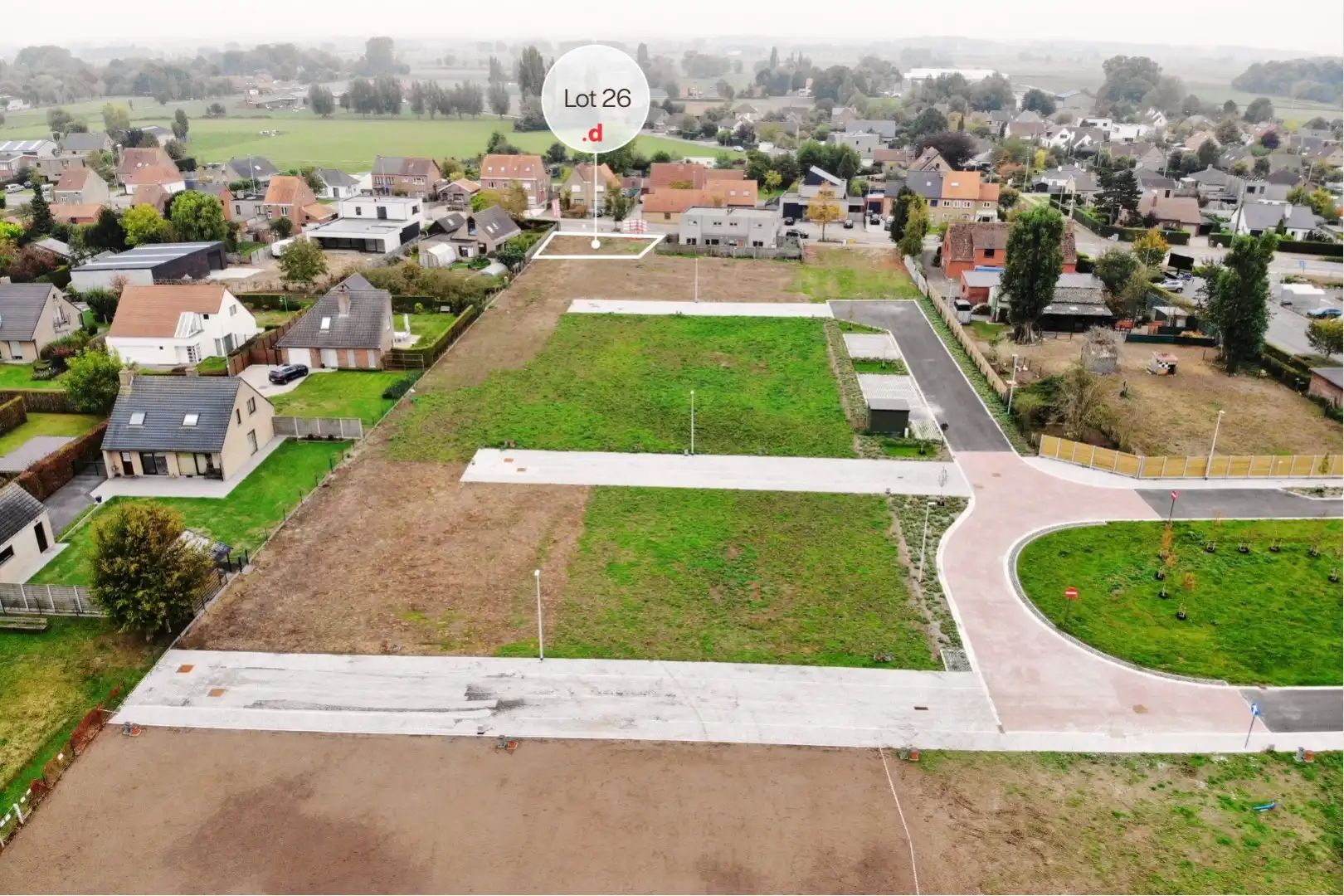 Nieuwe bouwgronden voor open bebouwing dicht bij het centrum foto {{pictureIndex}}