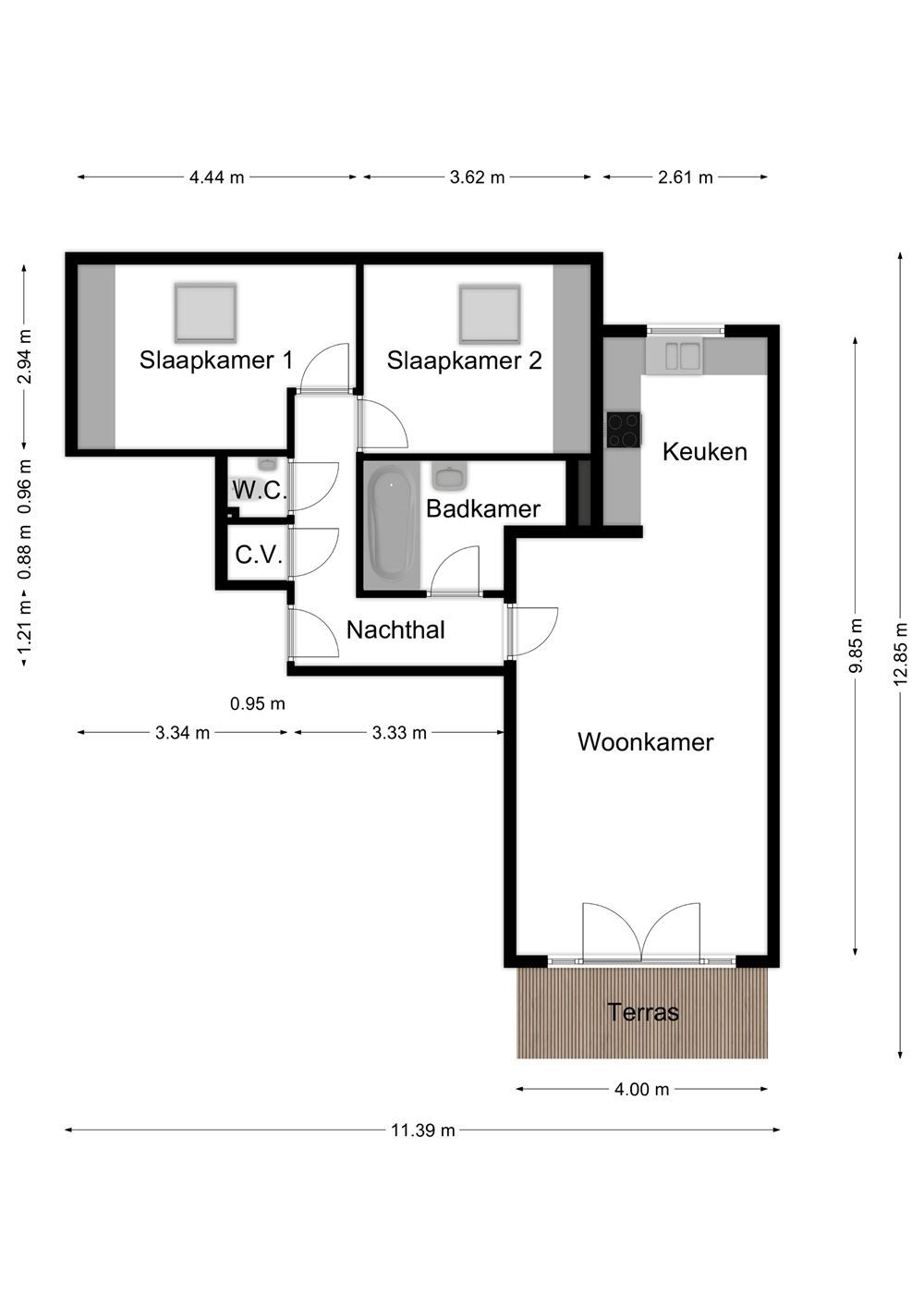 VERZORGD INSTAPKLAAR APPARTEMENT MET 2 SLAAPKAMERS EN TERRAS TE MUNSTERBILZEN foto 13