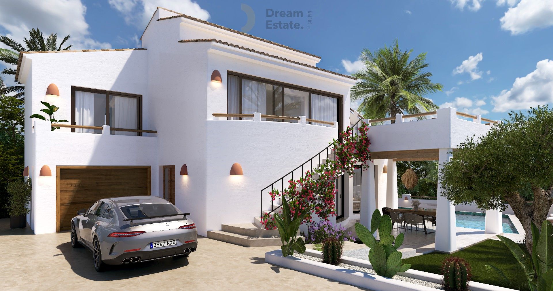 Prachtige villa in Ibenico stijl met uitzicht op zee in Javea foto 3