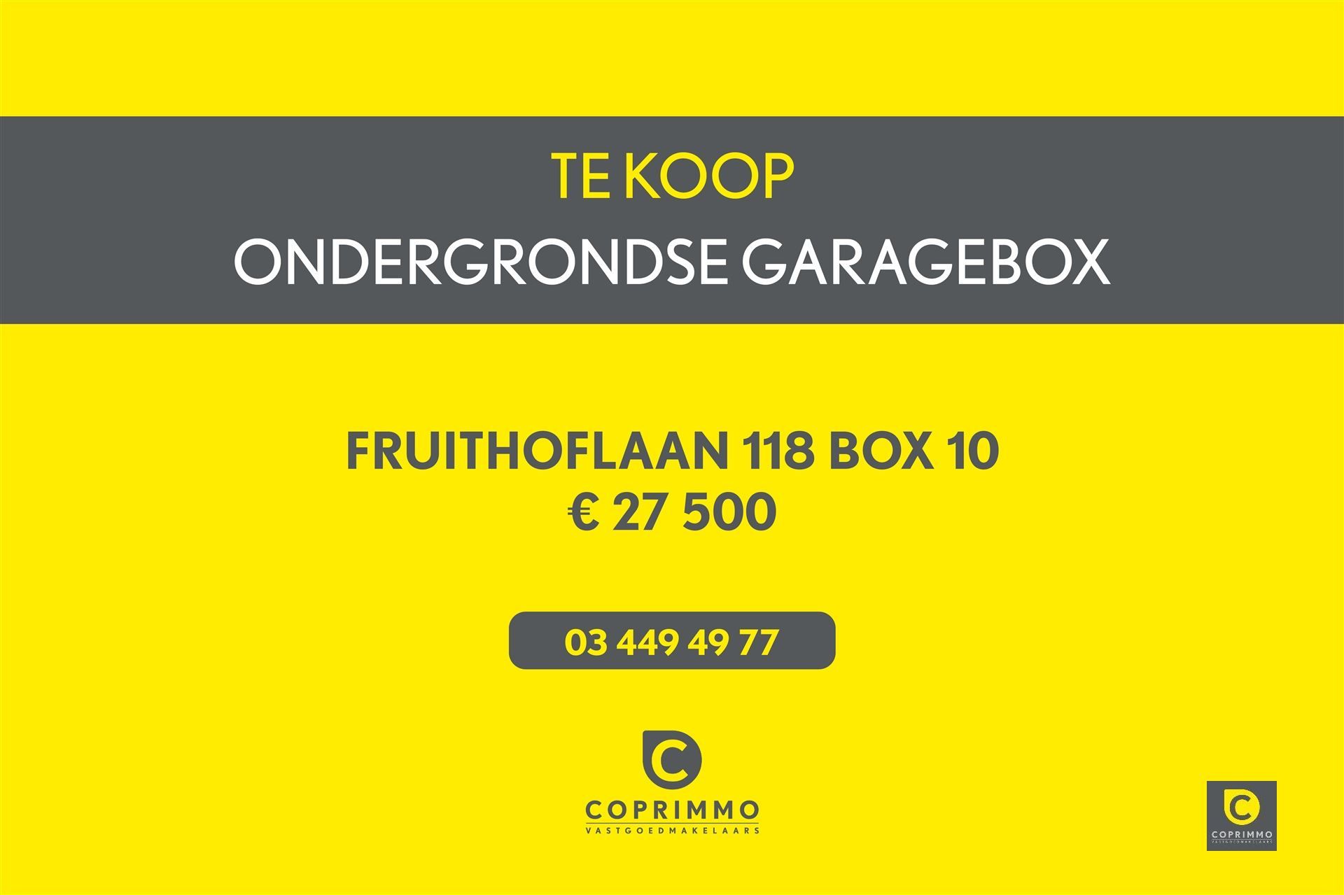 IN OPTIE! Ondergrondse garagebox te Fruithoflaan foto {{pictureIndex}}