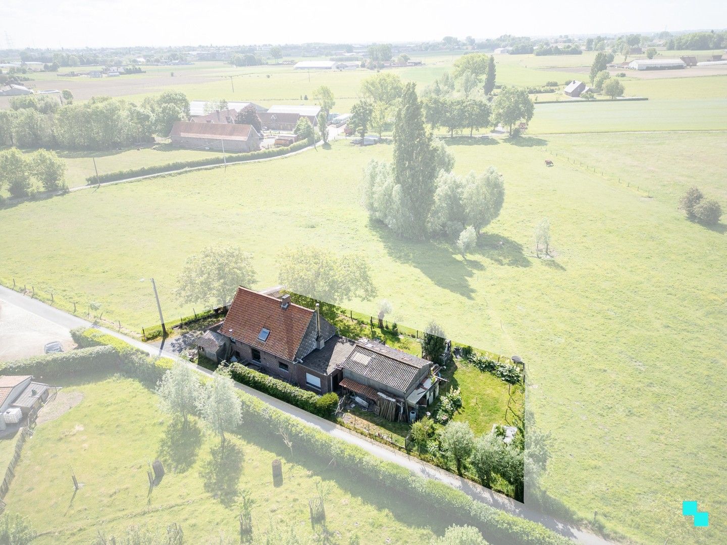 Compleet te renoveren / af te breken ééngezinswoning, landelijk gelegen op grens Izegem / Lendelede foto 6