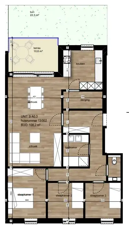 Modern appartement met 3 slaapkamers én 2 staanplaatsen te huur foto 15