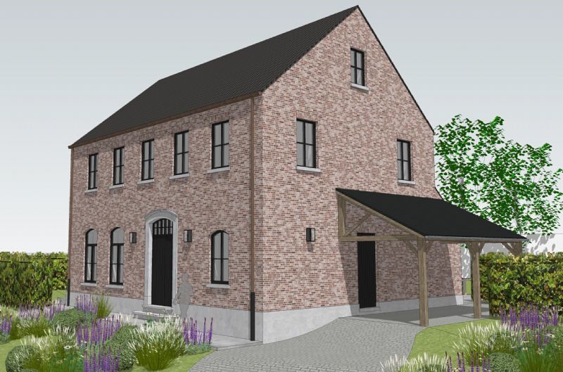 Nieuw te bouwen alleenstaande woning te Adegem. foto {{pictureIndex}}